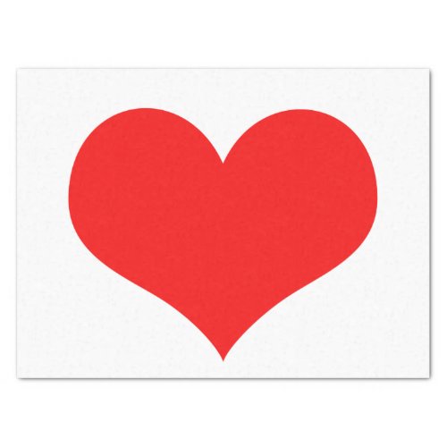 Red Heart Cute Valentines Day White Custom Color Tissue Paper