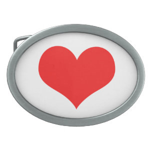 Red Heart Cute Valentine's Day White Custom Gift Belt Buckle