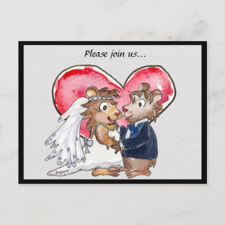 Red Heart Cute Wedding Save the Date Cards