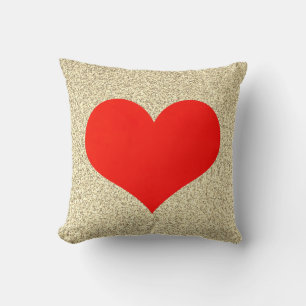 Red Heart Cute Weddings Gold Glittery Bright Cool Throw Pillow