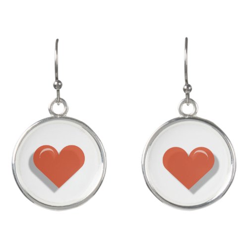 Red Heart Design  Earrings