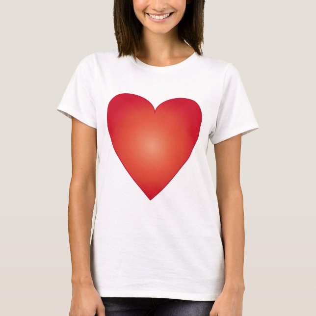 Red Heart Design T-Shirt (Front)