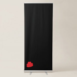Red heart Design Vertical Retractable Banner
