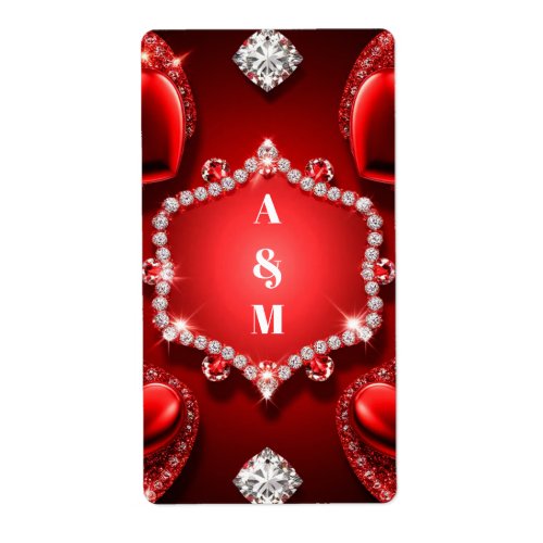 Red Heart Diamond Jewelry Romance ❤️ Label