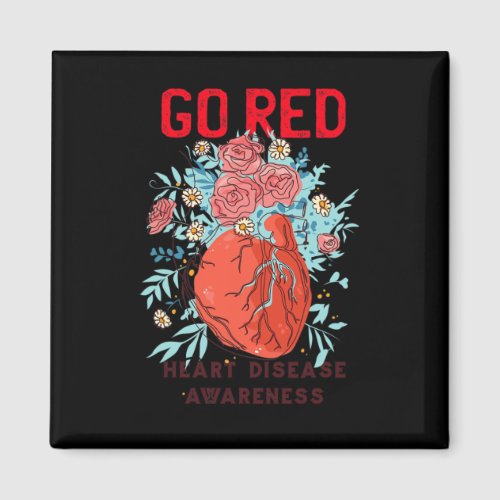 Red Heart Disease Support Heart Disease Awareness  Magnet