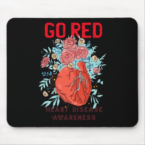 Red Heart Disease Support Heart Disease Awareness  Mouse Pad