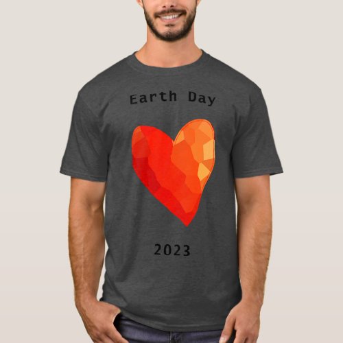 Red Heart Earth Day 2023 T_Shirt