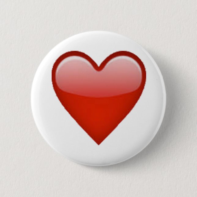 Red Heart - Emoji Button (Front)