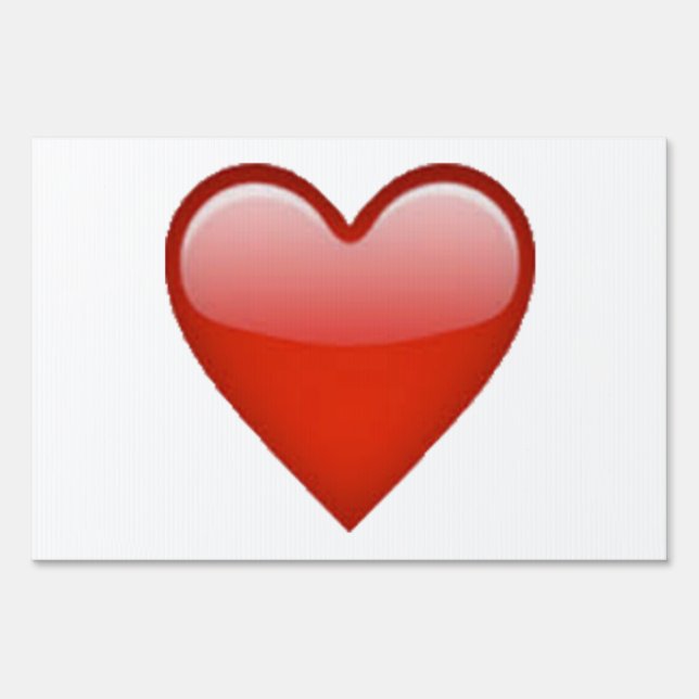 Red Heart - Emoji Sign (Front)