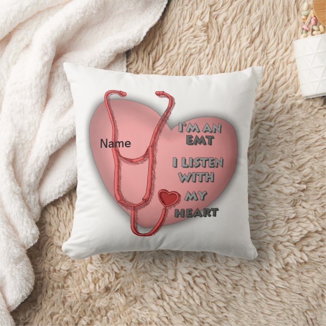 Red Heart EMT Throw Pillow (Blanket)