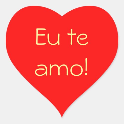 Red Heart Eu Te Amo sticker