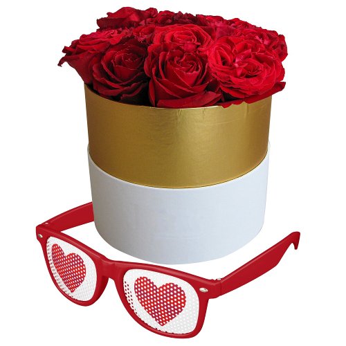 Red Heart Eyes Romantic Cute Valentines Party Retro Sunglasses