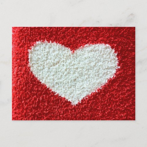 Red heart fabric save the date postcard knit plush