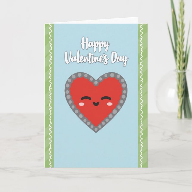 Red Heart Faux Gold Foil Card (Front)
