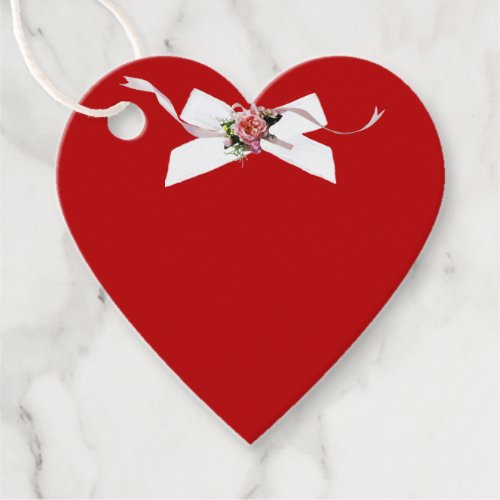 Red Heart Favor Tags
