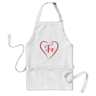 Red Heart Fe Christian affirmation  Adult Apron.  Apron