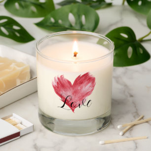 Red Heart Flame Love Scented Candle