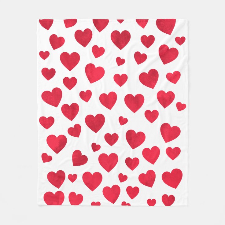 Red Heart Fleece Blanket Zazzle