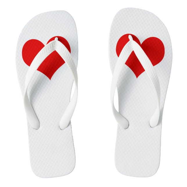 Red Heart  Flips Flops Flip Flops (Footbed)