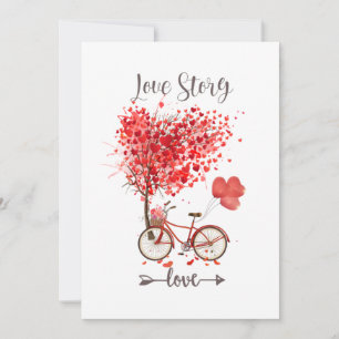 red heart for my valentine thank you card