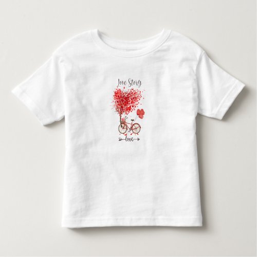 red heart for my valentine toddler t_shirt