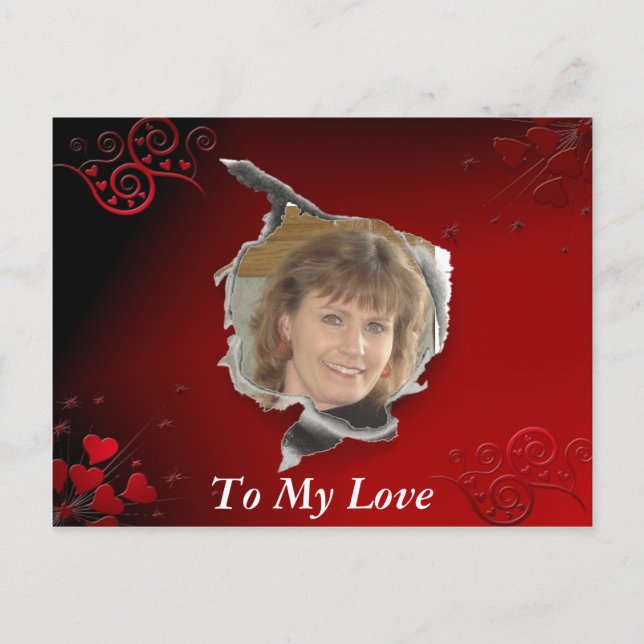 Red Heart frame Postcard (Front)
