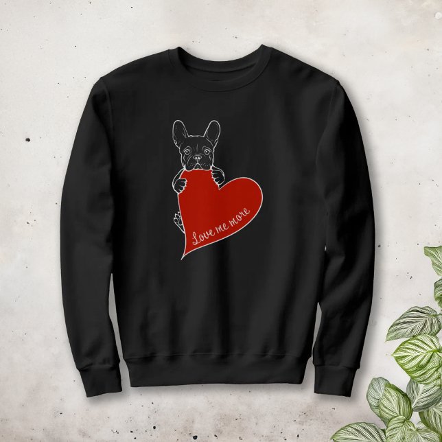 Red Heart French Bulldog Sweatshirt (Creator Uploaded)