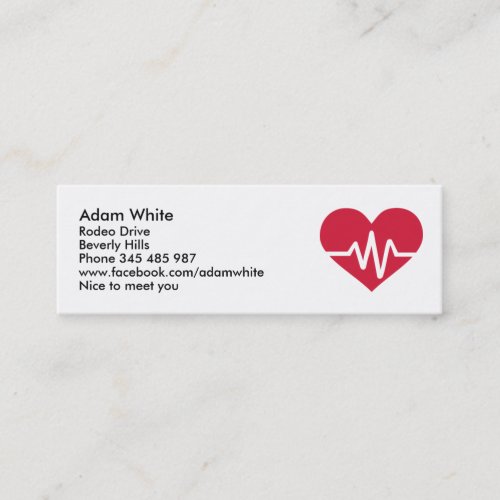 Red heart frequency love business cards