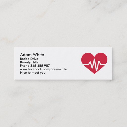 Customizable Red heart frequency love business cards