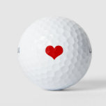 Red Heart Golf Ball at Zazzle