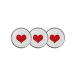 Red Heart Golf Ball Marker at Zazzle