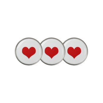 Red Heart Golf Ball Marker by kfleming1986 at Zazzle