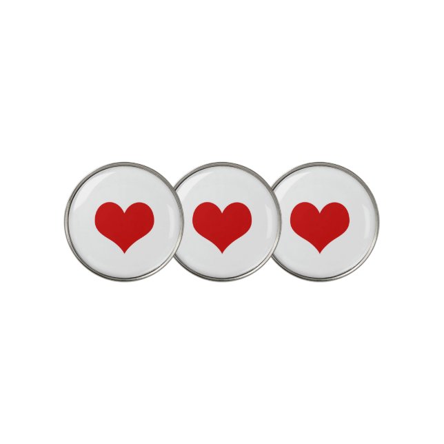 Red Heart Golf Ball Marker (3 Up)