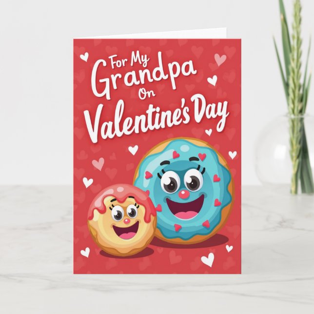 Red Heart Grandpa Valentine Card (Front)