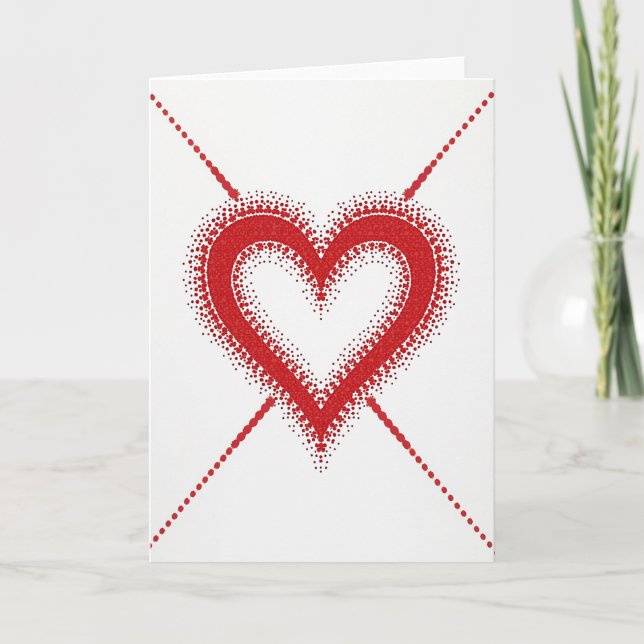 Red Heart Graphic Art Card (Front)