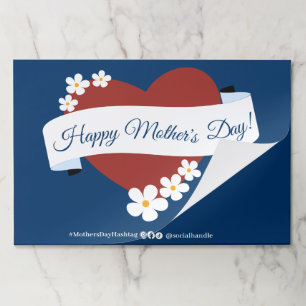 Red Heart Happy Mother's Day Event Paper Placemat