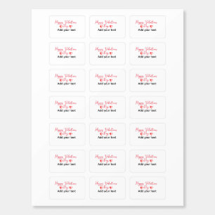 Red heart happy valentines day add name text custo matchboxes