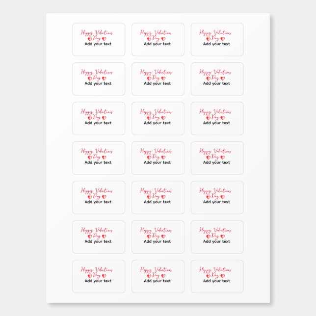 Red heart happy valentines day add name text custo matchboxes (Sticker Sheet)