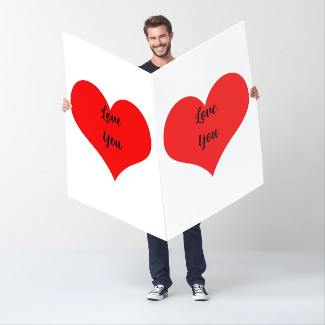 Red Heart Happy Valentine's Day Cute Love 2025 Card (In Situ)