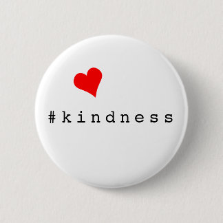 Red Heart Hashtag Kindness Reminder Button