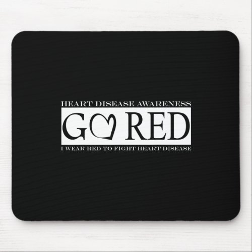 Red Heart Health Month Tee American Heart Health  Mouse Pad