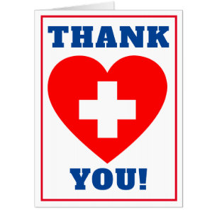 Red Heart Healthcare Thank You Card
