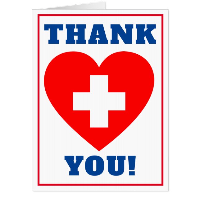 Red Heart Healthcare Thank You Card (Front)