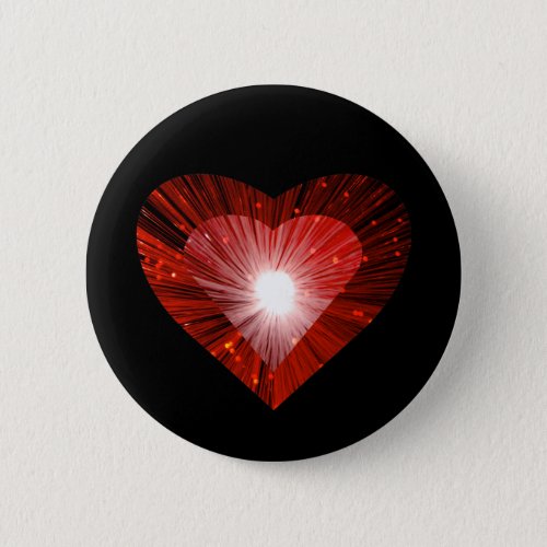 Red Heart heart button badge black
