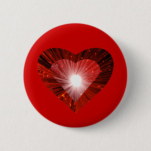 Red Heart 'heart' button badge red
