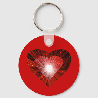 Red Heart 'heart' keychain red