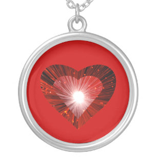 Red Heart 'heart' necklace round red