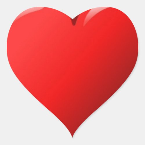 Red Heart Heart Sticker