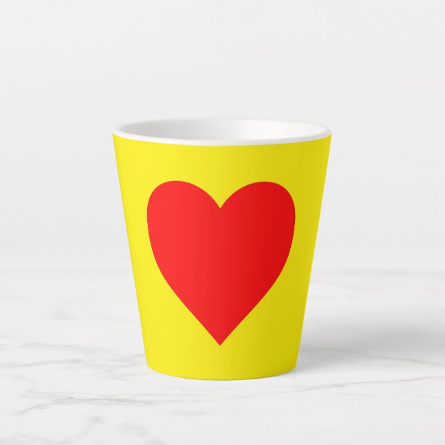 Red Heart Heat Pop Art   Latte Mug (Front)