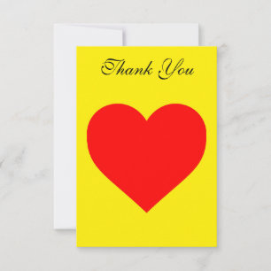 Red Heart Heat Pop Art Thank You Card